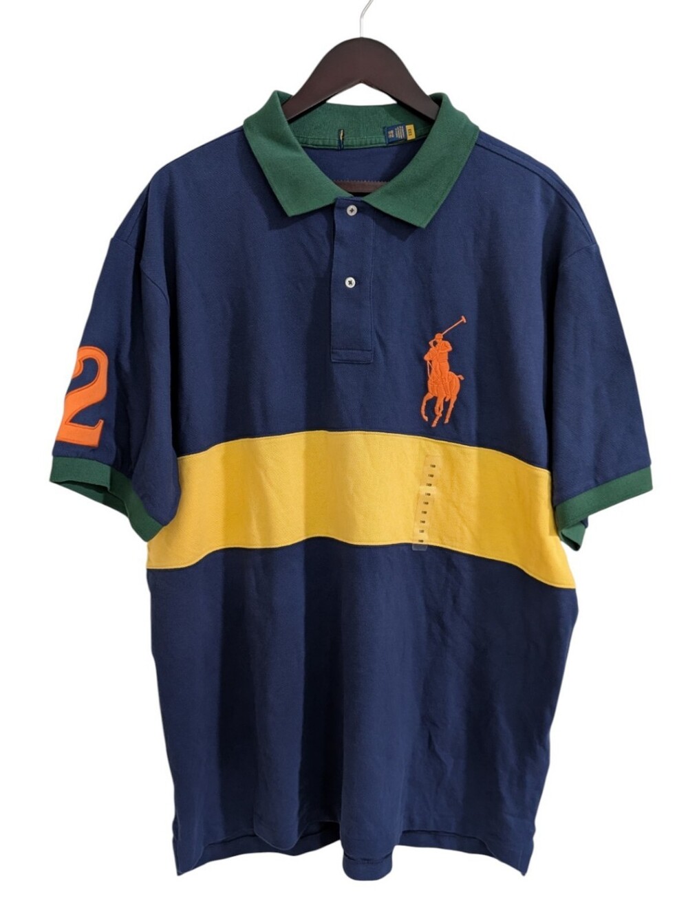 Polo Ralph Lauren Colorblock Rugby Polo Shirt Blue Yellow Green Men's 1XB / 1X
